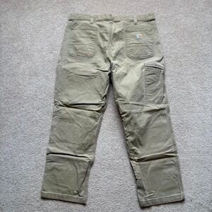 Cream Carhartt Carpenter‎ Utility Work Pants Relaxed Fit Measure 40x29 Workwear